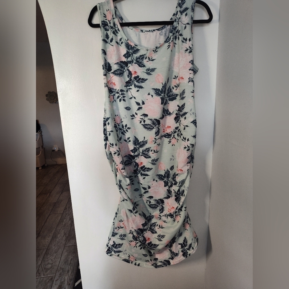 Floral Sleeveless Dress Size Xl #259